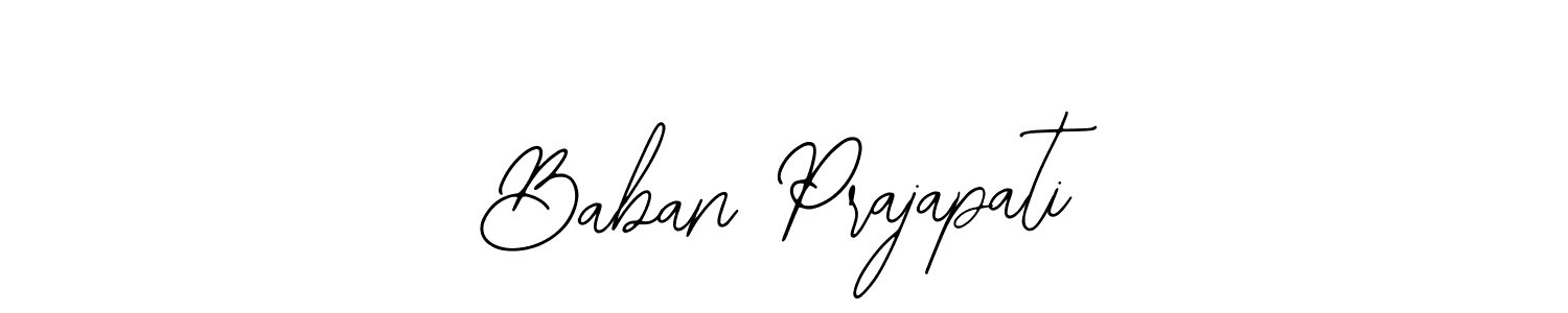 Also You can easily find your signature by using the search form. We will create Baban Prajapati name handwritten signature images for you free of cost using Bearetta-2O07w sign style. Baban Prajapati signature style 12 images and pictures png