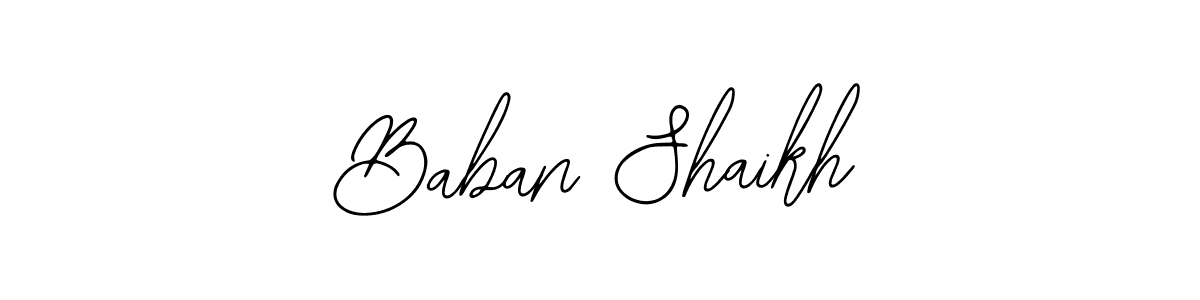 Also You can easily find your signature by using the search form. We will create Baban Shaikh name handwritten signature images for you free of cost using Bearetta-2O07w sign style. Baban Shaikh signature style 12 images and pictures png