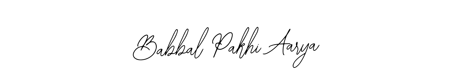 You should practise on your own different ways (Bearetta-2O07w) to write your name (Babbal Pakhi Aarya) in signature. don't let someone else do it for you. Babbal Pakhi Aarya signature style 12 images and pictures png