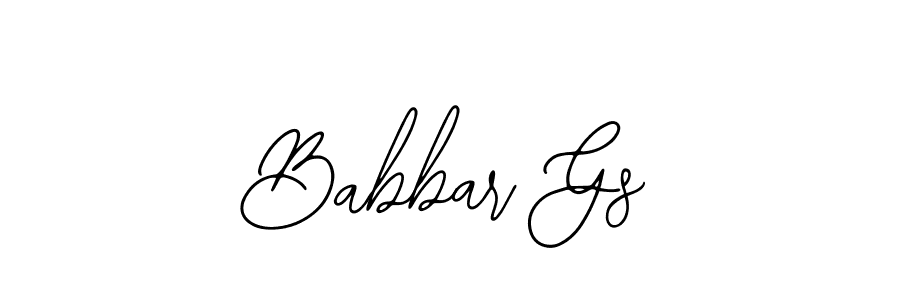 How to make Babbar Gs name signature. Use Bearetta-2O07w style for creating short signs online. This is the latest handwritten sign. Babbar Gs signature style 12 images and pictures png