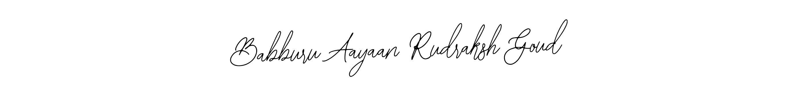 Make a beautiful signature design for name Babburu Aayaan Rudraksh Goud. Use this online signature maker to create a handwritten signature for free. Babburu Aayaan Rudraksh Goud signature style 12 images and pictures png