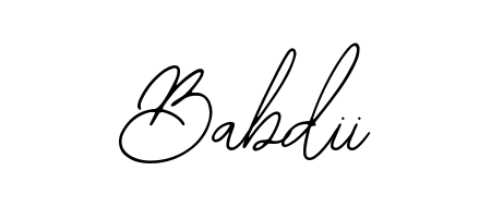 Transform the name Babdii into a signature masterpiece using Bearetta-2O07w font. Ideal for photographers, artists, and creators looking for watermarks. Babdii signature style 12 images and pictures png