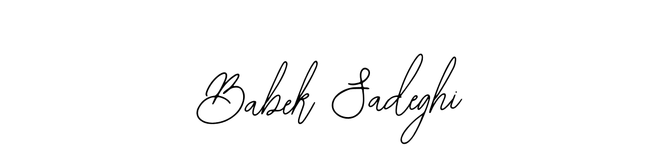 Create a beautiful signature design for name Babek Sadeghi. With this signature (Bearetta-2O07w) fonts, you can make a handwritten signature for free. Babek Sadeghi signature style 12 images and pictures png