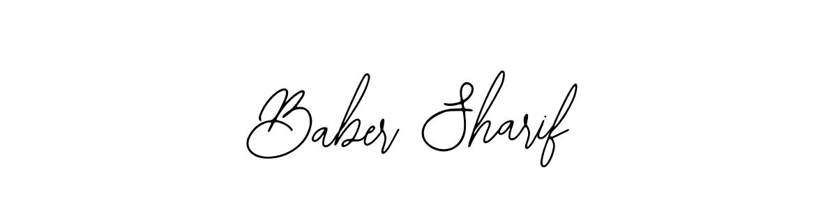 The best way (Bearetta-2O07w) to make a short signature is to pick only two or three words in your name. The name Baber Sharif include a total of six letters. For converting this name. Baber Sharif signature style 12 images and pictures png