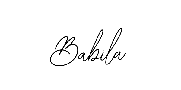 Use a signature maker to create a handwritten signature online. With this signature software, you can design (Bearetta-2O07w) your own signature for name Babila. Babila signature style 12 images and pictures png