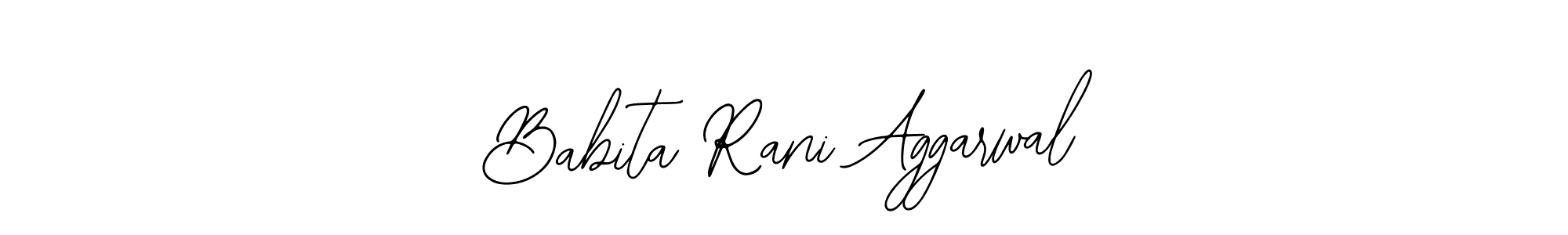 You should practise on your own different ways (Bearetta-2O07w) to write your name (Babita Rani Aggarwal) in signature. don't let someone else do it for you. Babita Rani Aggarwal signature style 12 images and pictures png