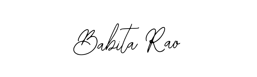 Design your own signature with our free online signature maker. With this signature software, you can create a handwritten (Bearetta-2O07w) signature for name Babita Rao. Babita Rao signature style 12 images and pictures png