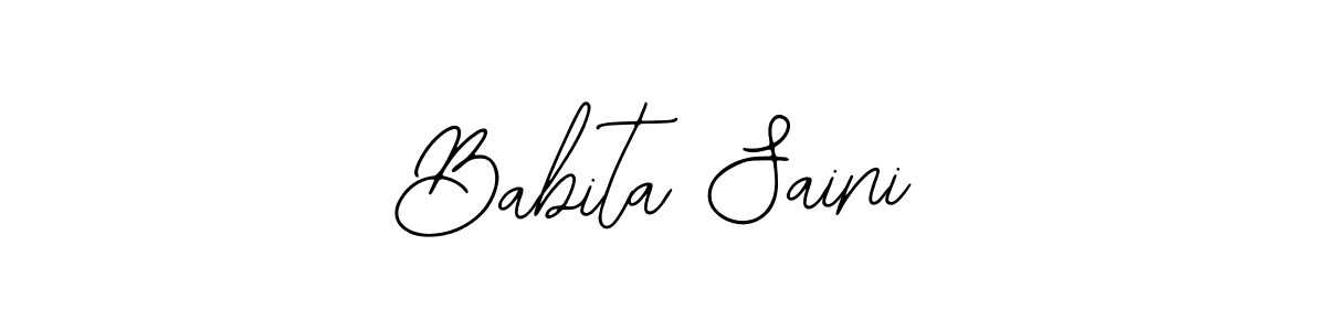 You should practise on your own different ways (Bearetta-2O07w) to write your name (Babita Saini) in signature. don't let someone else do it for you. Babita Saini signature style 12 images and pictures png