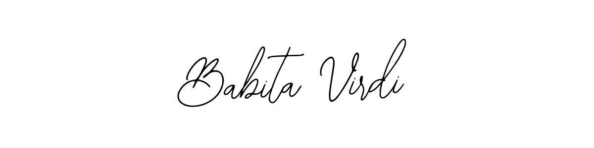 Use a signature maker to create a handwritten signature online. With this signature software, you can design (Bearetta-2O07w) your own signature for name Babita Virdi. Babita Virdi signature style 12 images and pictures png