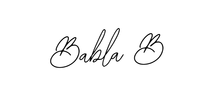 Use a signature maker to create a handwritten signature online. With this signature software, you can design (Bearetta-2O07w) your own signature for name Babla B. Babla B signature style 12 images and pictures png