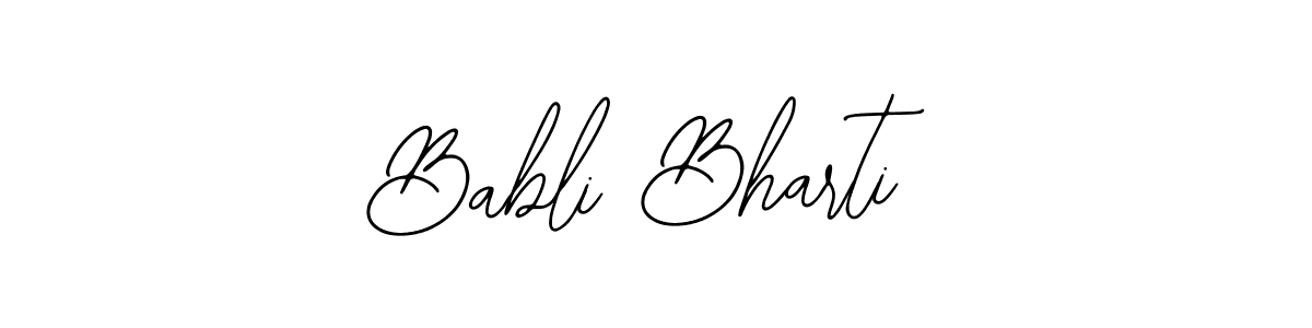 Use a signature maker to create a handwritten signature online. With this signature software, you can design (Bearetta-2O07w) your own signature for name Babli Bharti. Babli Bharti signature style 12 images and pictures png