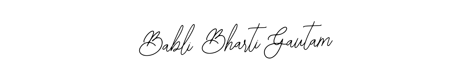Bearetta-2O07w is a professional signature style that is perfect for those who want to add a touch of class to their signature. It is also a great choice for those who want to make their signature more unique. Get Babli Bharti Gautam name to fancy signature for free. Babli Bharti Gautam signature style 12 images and pictures png