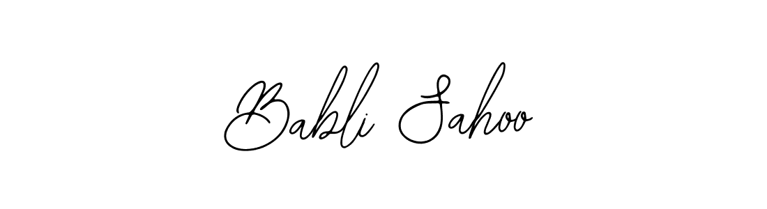 The best way (Bearetta-2O07w) to make a short signature is to pick only two or three words in your name. The name Babli Sahoo include a total of six letters. For converting this name. Babli Sahoo signature style 12 images and pictures png