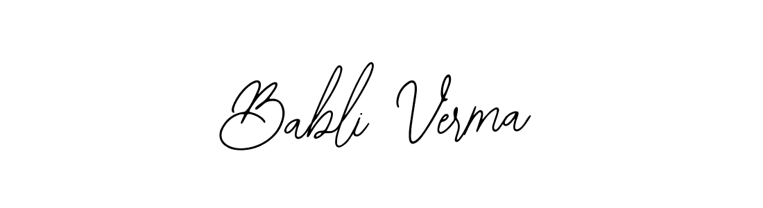 Also we have Babli Verma name is the best signature style. Create professional handwritten signature collection using Bearetta-2O07w autograph style. Babli Verma signature style 12 images and pictures png