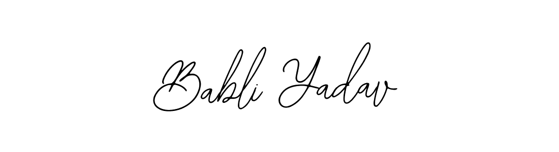 Also You can easily find your signature by using the search form. We will create Babli Yadav name handwritten signature images for you free of cost using Bearetta-2O07w sign style. Babli Yadav signature style 12 images and pictures png