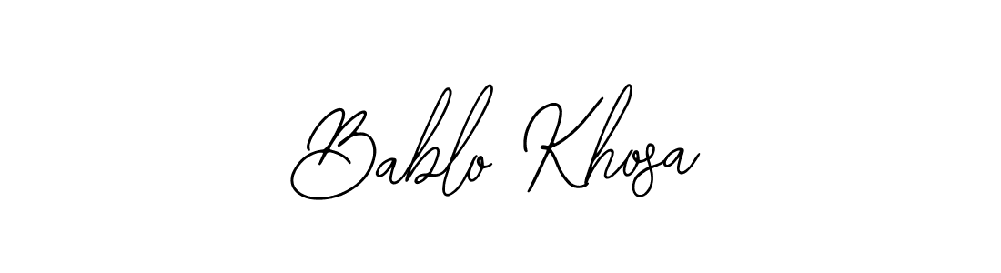 Design your own signature with our free online signature maker. With this signature software, you can create a handwritten (Bearetta-2O07w) signature for name Bablo Khosa. Bablo Khosa signature style 12 images and pictures png