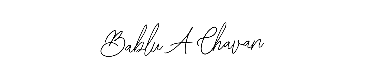 How to make Bablu A Chavan name signature. Use Bearetta-2O07w style for creating short signs online. This is the latest handwritten sign. Bablu A Chavan signature style 12 images and pictures png