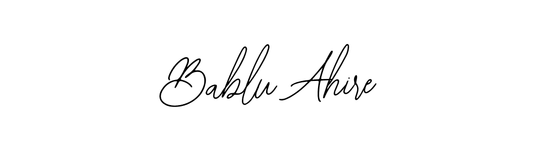 The best way (Bearetta-2O07w) to make a short signature is to pick only two or three words in your name. The name Bablu Ahire include a total of six letters. For converting this name. Bablu Ahire signature style 12 images and pictures png