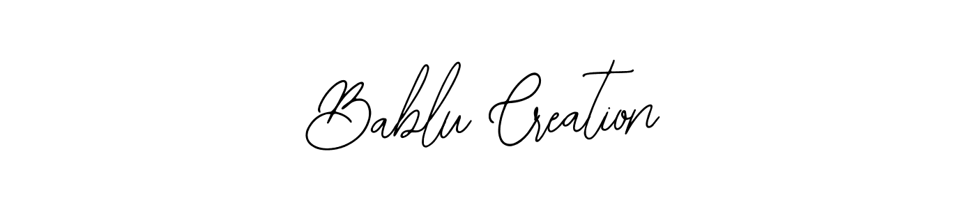 You should practise on your own different ways (Bearetta-2O07w) to write your name (Bablu Creation) in signature. don't let someone else do it for you. Bablu Creation signature style 12 images and pictures png