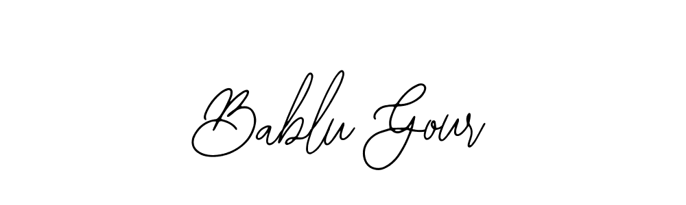 Design your own signature with our free online signature maker. With this signature software, you can create a handwritten (Bearetta-2O07w) signature for name Bablu Gour. Bablu Gour signature style 12 images and pictures png