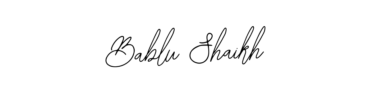 How to make Bablu Shaikh name signature. Use Bearetta-2O07w style for creating short signs online. This is the latest handwritten sign. Bablu Shaikh signature style 12 images and pictures png