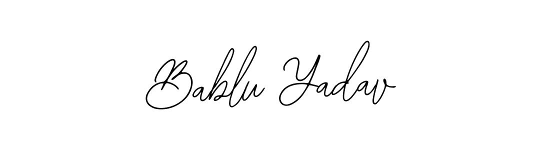 Design your own signature with our free online signature maker. With this signature software, you can create a handwritten (Bearetta-2O07w) signature for name Bablu Yadav. Bablu Yadav signature style 12 images and pictures png