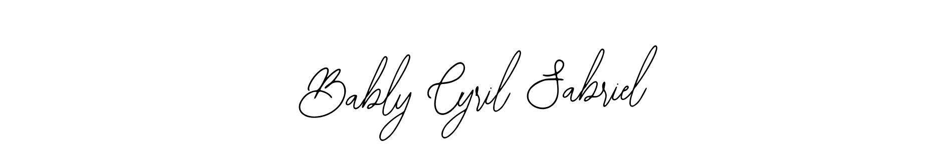 Similarly Bearetta-2O07w is the best handwritten signature design. Signature creator online .You can use it as an online autograph creator for name Bably Cyril Sabriel. Bably Cyril Sabriel signature style 12 images and pictures png