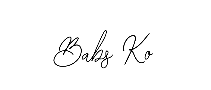 Use a signature maker to create a handwritten signature online. With this signature software, you can design (Bearetta-2O07w) your own signature for name Babs Ko. Babs Ko signature style 12 images and pictures png