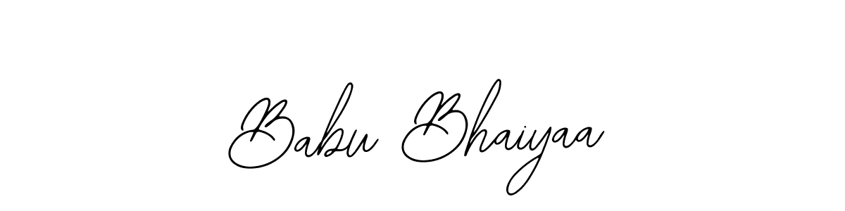 Design your own signature with our free online signature maker. With this signature software, you can create a handwritten (Bearetta-2O07w) signature for name Babu Bhaiyaa. Babu Bhaiyaa signature style 12 images and pictures png