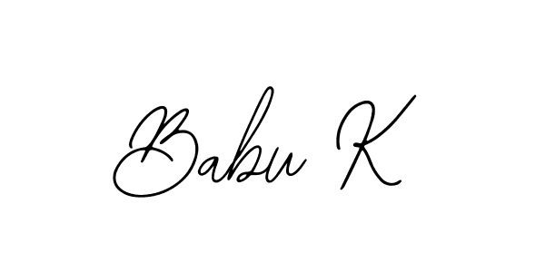 Use a signature maker to create a handwritten signature online. With this signature software, you can design (Bearetta-2O07w) your own signature for name Babu K. Babu K signature style 12 images and pictures png