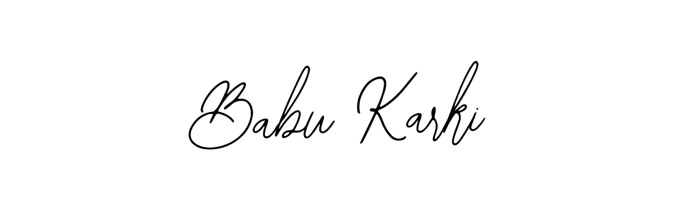 Similarly Bearetta-2O07w is the best handwritten signature design. Signature creator online .You can use it as an online autograph creator for name Babu Karki. Babu Karki signature style 12 images and pictures png