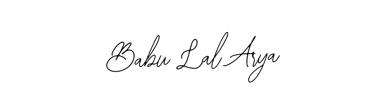 Use a signature maker to create a handwritten signature online. With this signature software, you can design (Bearetta-2O07w) your own signature for name Babu Lal Arya. Babu Lal Arya signature style 12 images and pictures png