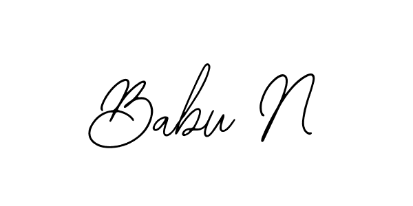 You should practise on your own different ways (Bearetta-2O07w) to write your name (Babu N) in signature. don't let someone else do it for you. Babu N signature style 12 images and pictures png