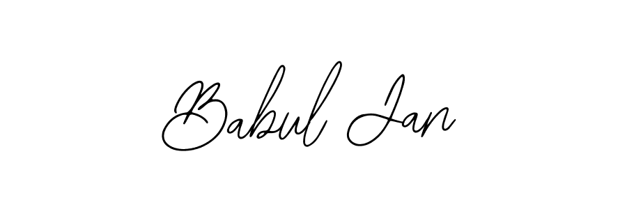 Use a signature maker to create a handwritten signature online. With this signature software, you can design (Bearetta-2O07w) your own signature for name Babul Jan. Babul Jan signature style 12 images and pictures png