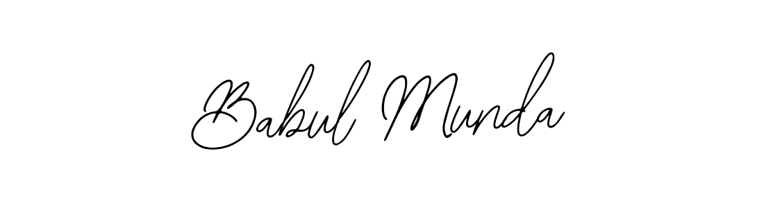 The best way (Bearetta-2O07w) to make a short signature is to pick only two or three words in your name. The name Babul Munda include a total of six letters. For converting this name. Babul Munda signature style 12 images and pictures png
