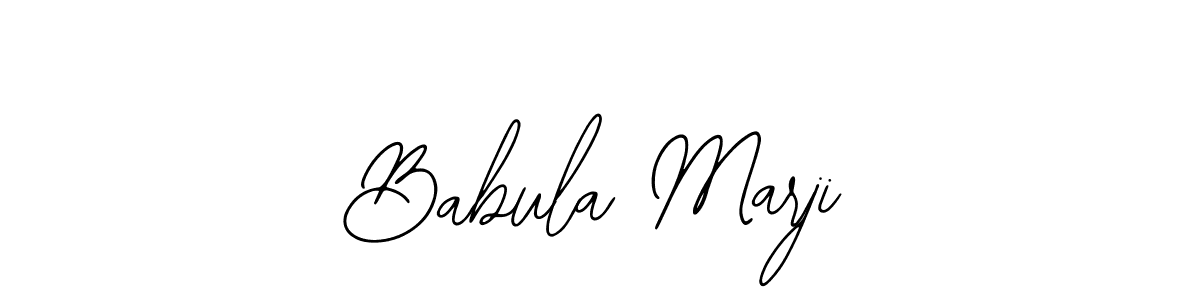 Design your own signature with our free online signature maker. With this signature software, you can create a handwritten (Bearetta-2O07w) signature for name Babula Marji. Babula Marji signature style 12 images and pictures png