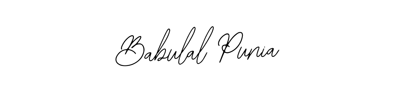 How to make Babulal Punia name signature. Use Bearetta-2O07w style for creating short signs online. This is the latest handwritten sign. Babulal Punia signature style 12 images and pictures png