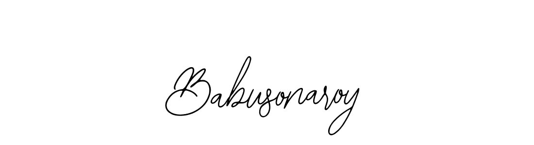 How to make Babusonaroy name signature. Use Bearetta-2O07w style for creating short signs online. This is the latest handwritten sign. Babusonaroy signature style 12 images and pictures png