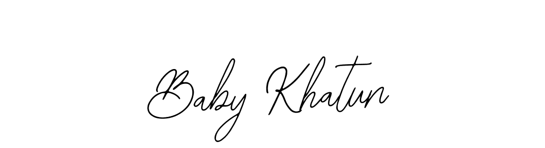 Design your own signature with our free online signature maker. With this signature software, you can create a handwritten (Bearetta-2O07w) signature for name Baby Khatun. Baby Khatun signature style 12 images and pictures png