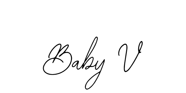 The best way (Bearetta-2O07w) to make a short signature is to pick only two or three words in your name. The name Baby V include a total of six letters. For converting this name. Baby V signature style 12 images and pictures png