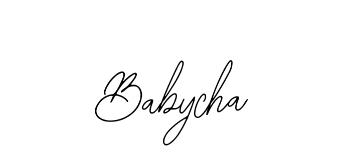 How to make Babycha name signature. Use Bearetta-2O07w style for creating short signs online. This is the latest handwritten sign. Babycha signature style 12 images and pictures png