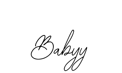 How to make Babyy name signature. Use Bearetta-2O07w style for creating short signs online. This is the latest handwritten sign. Babyy signature style 12 images and pictures png