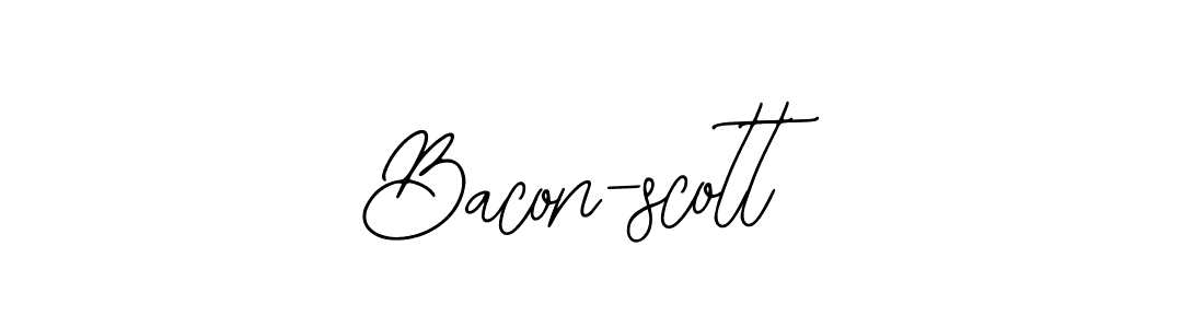 It looks lik you need a new signature style for name Bacon-scott. Design unique handwritten (Bearetta-2O07w) signature with our free signature maker in just a few clicks. Bacon-scott signature style 12 images and pictures png