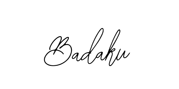 How to make Badaku name signature. Use Bearetta-2O07w style for creating short signs online. This is the latest handwritten sign. Badaku signature style 12 images and pictures png