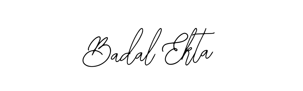 Also You can easily find your signature by using the search form. We will create Badal Ekta name handwritten signature images for you free of cost using Bearetta-2O07w sign style. Badal Ekta signature style 12 images and pictures png