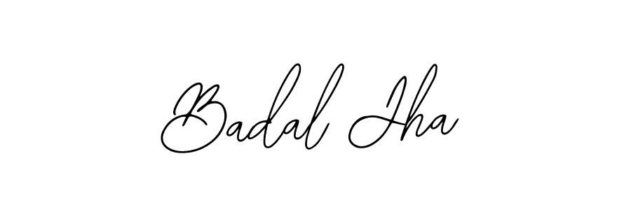 The best way (Bearetta-2O07w) to make a short signature is to pick only two or three words in your name. The name Badal Jha include a total of six letters. For converting this name. Badal Jha signature style 12 images and pictures png