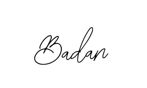 You should practise on your own different ways (Bearetta-2O07w) to write your name (Badan) in signature. don't let someone else do it for you. Badan signature style 12 images and pictures png