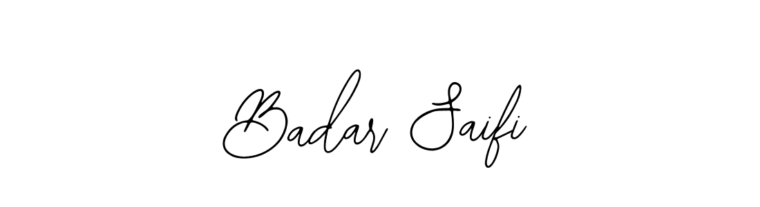 Make a beautiful signature design for name Badar Saifi. With this signature (Bearetta-2O07w) style, you can create a handwritten signature for free. Badar Saifi signature style 12 images and pictures png