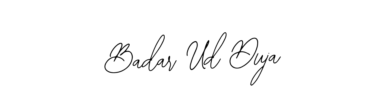 Make a beautiful signature design for name Badar Ud Duja. With this signature (Bearetta-2O07w) style, you can create a handwritten signature for free. Badar Ud Duja signature style 12 images and pictures png