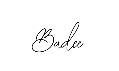 Use a signature maker to create a handwritten signature online. With this signature software, you can design (Bearetta-2O07w) your own signature for name Badee. Badee signature style 12 images and pictures png